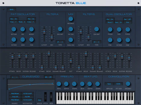 Tonetta Blue plugin interface