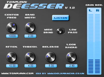 Tonmann DeEsser plugin interface