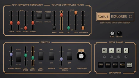 tonus Explorer II plugin interface