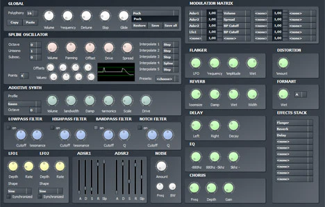 Tunefish plugin interface