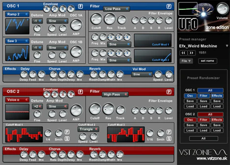 U.F.O. Zone Edition plugin interface