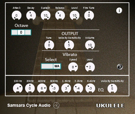 Ukulele plugin interface