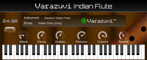 Varazuvi Indian Flute plugin interface
