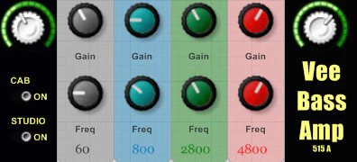 Vee Bass Amp plugin interface
