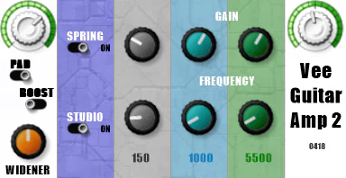 Vee Guitar Amp 2 plugin interface