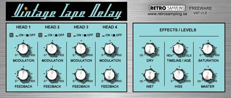 Vintage Tape Delay plugin interface