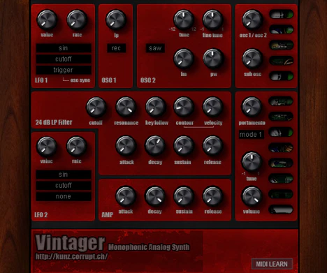 Vintager 2 plugin interface