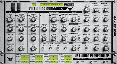 VK-1 Viking Synthesizer plugin interface