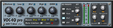 VocEQPro plugin interface
