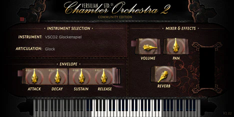 VSCO2 Glockenspiel plugin interface