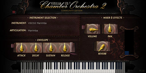 VSCO2 Marimba plugin interface