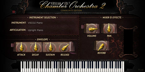 VSCO2 Piano plugin interface