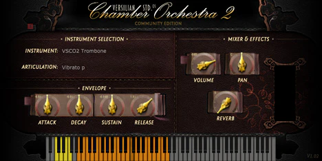 VSCO2 Trombone plugin interface