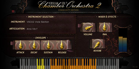 VSCO2 Viola Section plugin interface