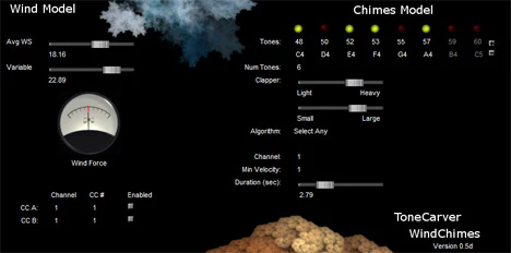 Wind Chimes plugin interface