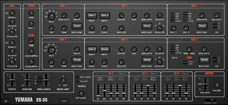 Yumaha CS-35 plugin interface