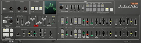 Yumaha CS-75M plugin interface